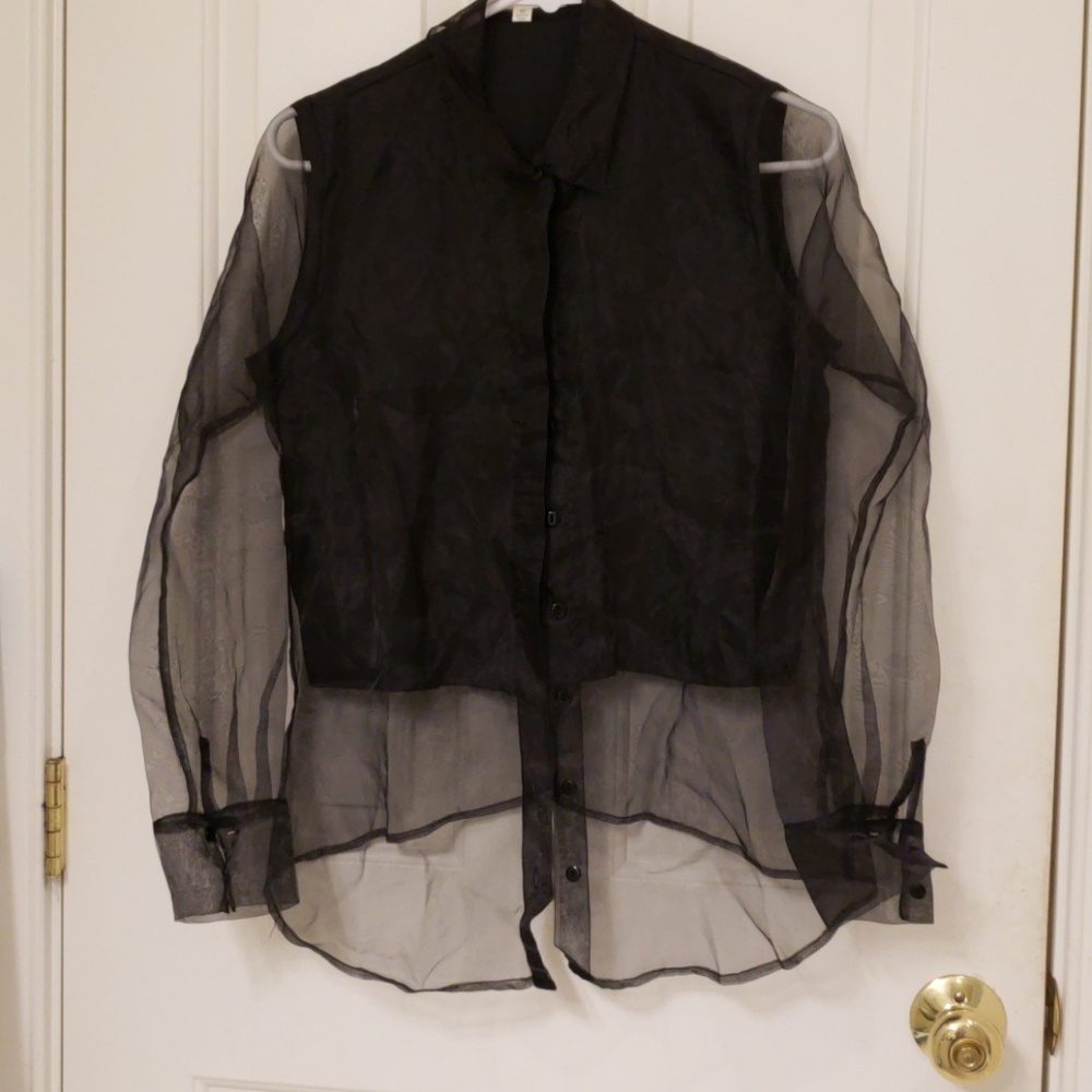 Black button down shirt